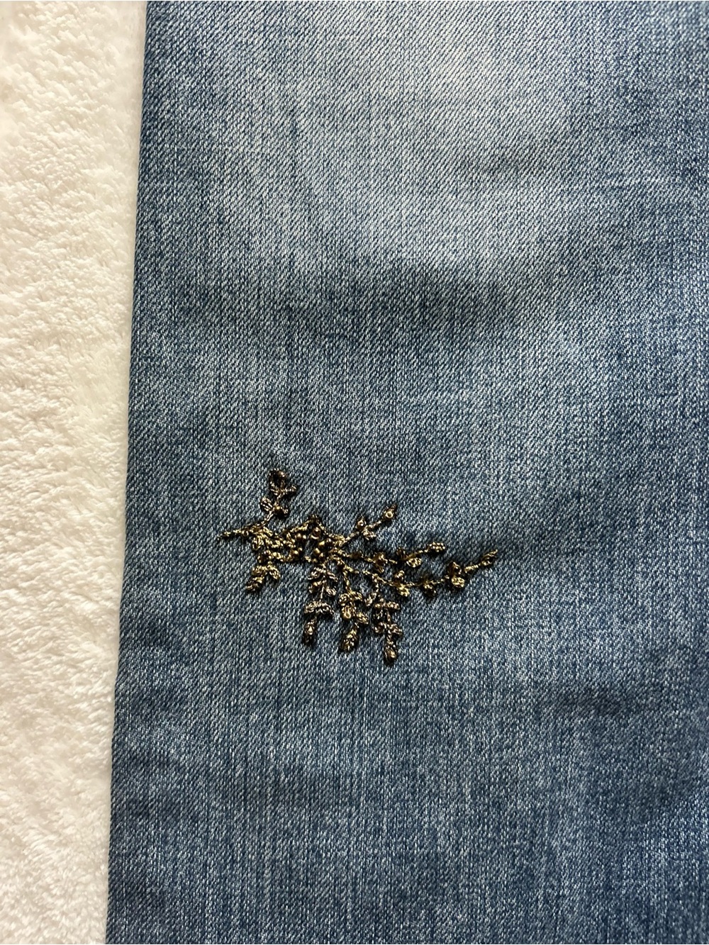 Ralph Lauren Women’s Patchwork Slight Flare Jeans Embroidered Appliqué Size 10 - Picture 11 of 15